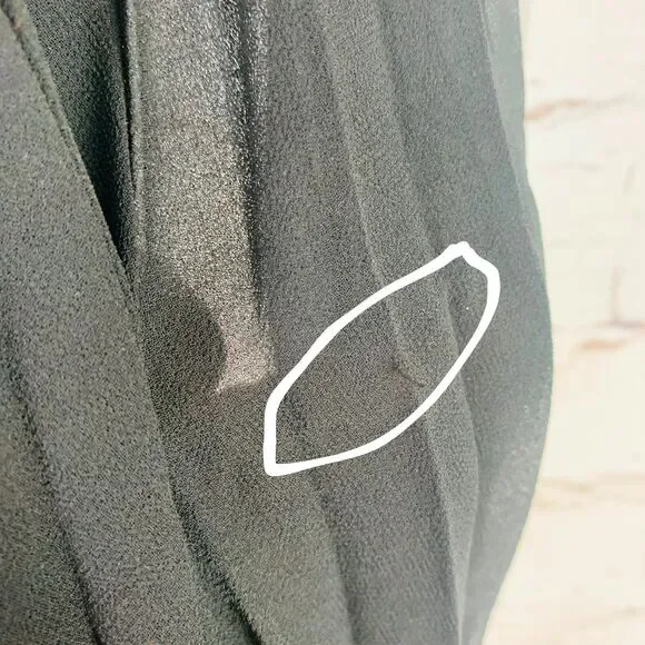 Badgley Mischka Women's Black Puff Pleated Sleeve Bodycon Sheath Midi Dress Sz 0 - Picture 4 of 7